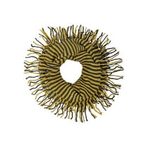 Yellow Radiant Knit Winter Infinity Scarf With Fringe