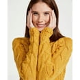 thumbnail image 1 of Aran Woollen Mills Women's Yellow Solid Print Crew Neck Long Sleeve Pullover Sweater, Size S, 1 of 6