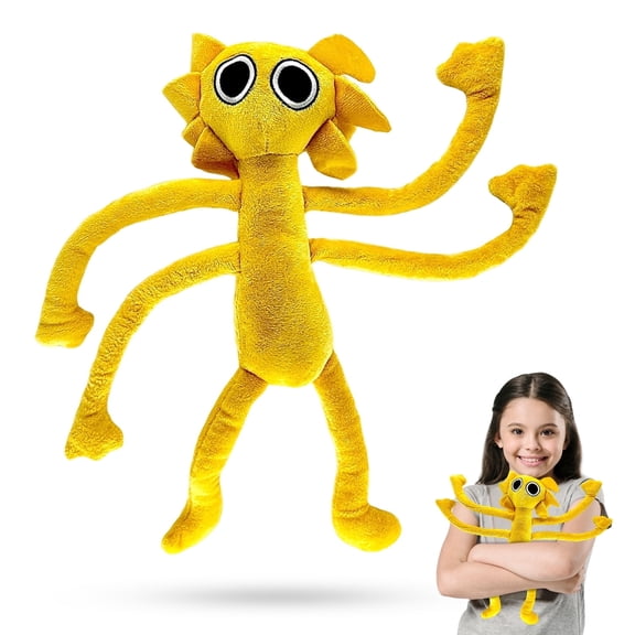 Yellow Rainbow Friends Plush Toy – Soft Stuffed Animal, 13.2" Tall, Perfect for Kids & Adults, Ideal Gift for Birthdays & Holidays