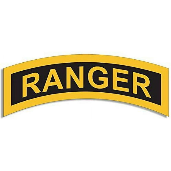 Yellow Ranger Tab Shaped 3M Reflective sticker| SSI Army Decal