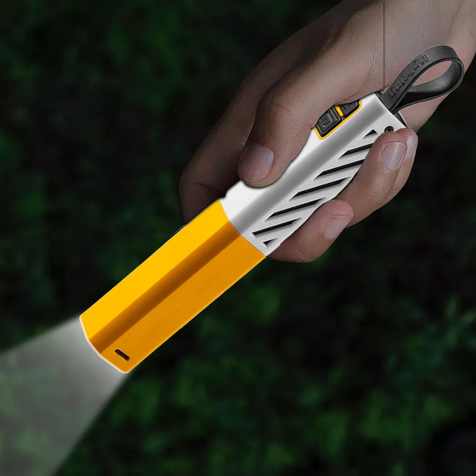 big yellow rechargeable flashlight Streamlight Survivor LED Flashlight, (Yellow, AC/DC) SMD side light + red and blue warning side light Yellow Rechargeable Flashlight 1200 Lumens