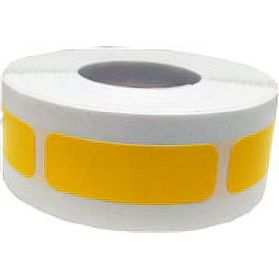 Yellow Rectangle Stickers, 0.5 x 1.5 Inches in Size, 500 Labels on a Roll