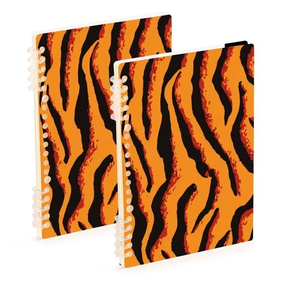 Yellow Red Black Zebras Skin Notebook Detachable Coil Notebook Diary Plan Book A5 Size 60 Pages 1 Pack