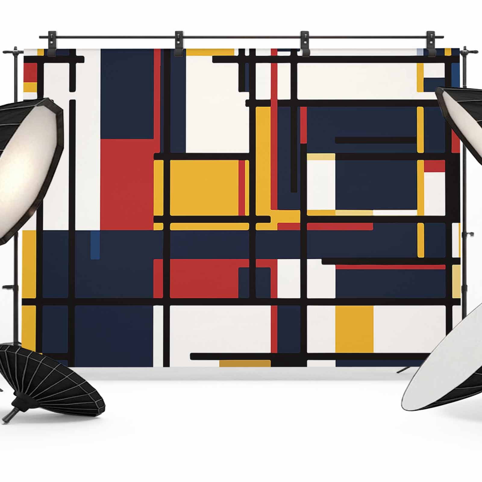 Yellow Red Blue Geometric Backdrop for Photoshoot,Photography Photo ...