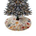 thumbnail image 1 of Yellow Red Blue Spring Floral Christmas Tree Skirt 48 Inches Large Christmas Skirt Tree, Watercolor Botanical Summer Flowers Tree Skirt Christmas Decorations for Fireplace Party Indoor Outdoor, 1 of 7