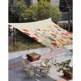 thumbnail image 1 of Yellow Red Blue Spring Floral Sun Shade Sail 6.5'x10' Rectangle Outdoor Shade Canopy, Watercolor Botanical Summer Flowers Porch Shades Outdoor Sun Blocking Screen, Sunshade Cloth Covers for Patio, 1 of 5