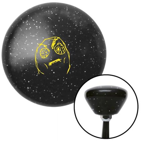 Yellow Red Eyes Black Retro Metal Flake Shift Knob with M16 x 1.5 Insert Shifter