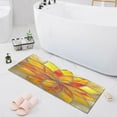 thumbnail image 1 of Yellow Red Floral Stained Glass Bath Mat 39x20 Non-Slip Bathroom Rugs Absorbent Soft Plush Quick Dry for Tub Shower Kitchen Home Decor, 1 of 8