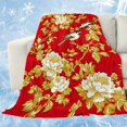 thumbnail image 1 of Yellow Red Flowers Cooling Blanket, Lightweight Breathable Summer Throw Blanket with Double Sided Cold Effect, Luxury Spring Floral Birds Picnic Beach Blankets Bed Sheet for Hot Sleepers 30"x40", 1 of 8