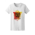 thumbnail image 1 of Yellow Red Old Tiger Boho T-Shirt Women -Image by Shutterstock, Female XX-Large, 1 of 4