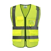 Yellow Reflective Safety Vest High Visibility Mesh Vest Protective Workwear XL