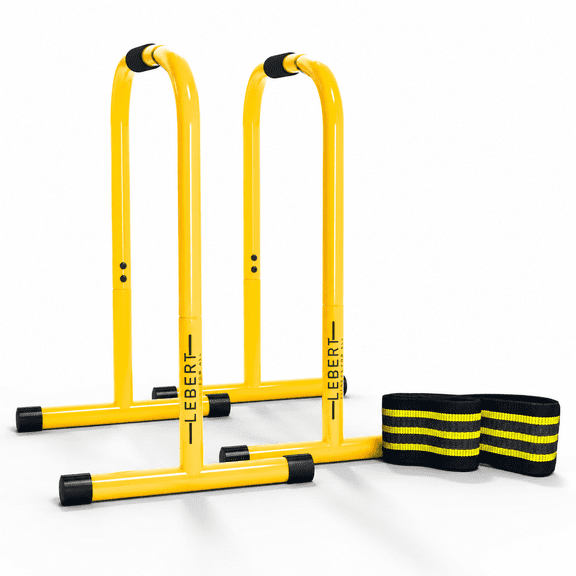Yellow Regular Equalizer Total Body Strengthener Dip Station Full-Body Workout System