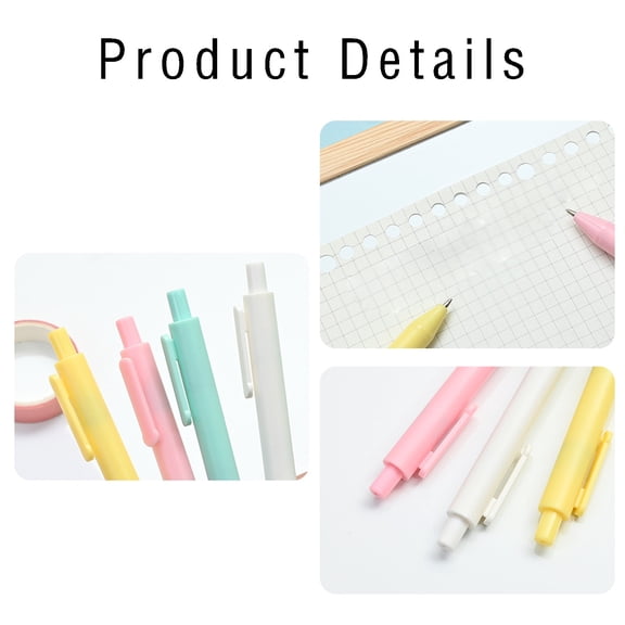 Yellow Retractable Gel Pens Set for Dark Paper, 0.7mm Fine Point Smooth Writing Pens for Journaling, Drawing, and Adult Coloring Books