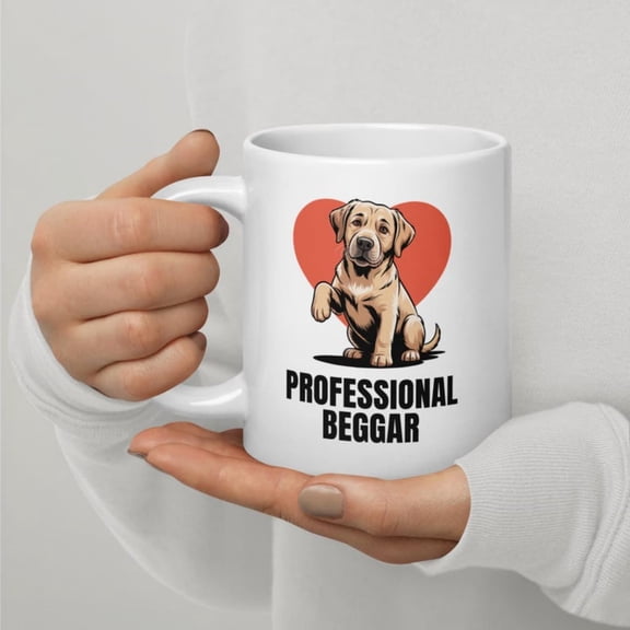 Yellow Retriever Mug - oz, oz, oz Professional Beggar Coffee Cup Lab Owner Gift Funny Dog Mug Dishwasher .