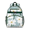 thumbnail image 1 of Yellow Retro Daisy Backpack - Waterproof Lightweight Book Bag with Multiple Pockets for Daily Commute, 1 of 5