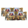 thumbnail image 1 of Yellow Retro Rooster Curtain Valances for Windows, Kitchen Valance Window Treatments Panel 2 Pack, Spring Floral Farmhouse Animals Rod Pocket Short Curtains for Bathroom Bedroom 42 x 12 Inch, 1 of 8