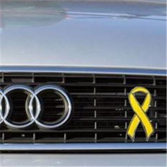 Yellow Ribbon Ornament, 4.5 x 2.25 in.