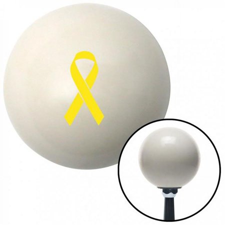 Yellow Ribbon with Overlap Ivory Shift Knob with M16 x 1.5 Insert Shifter Auto Manual