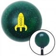thumbnail image 1 of Yellow Rocketship Green Metal Flake Shift Knob with M16 x 1.5 Insert Shifter Auto Brody, 1 of 1