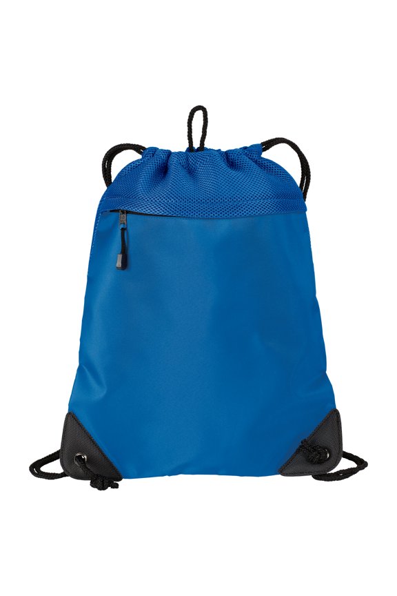 Adult Cinch Pack with Mesh Trim Snorkel Blue