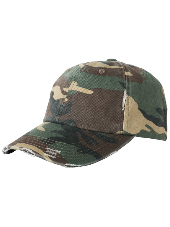 Adult Male Distressed Cap Men Hats Military Camo