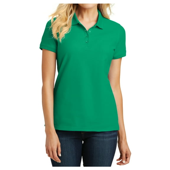 Yellow Rooster Female Core Classic Women Pique Polo Bright Kelly Green XS