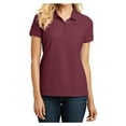 thumbnail image 1 of Yellow Rooster Female Core Classic Women Pique Polo Burgundy S, 1 of 6