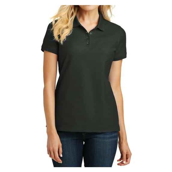 Yellow Rooster Female Core Classic Women Pique Polo Deep Black XS