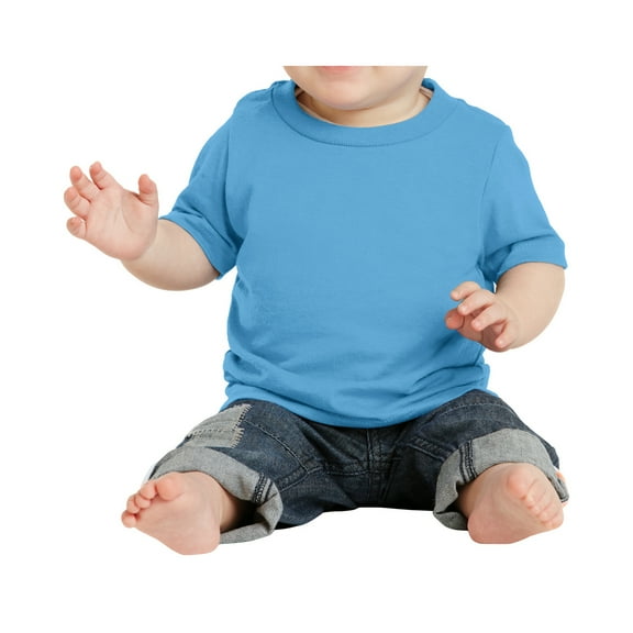 Yellow Rooster Infant Core Cotton Little Baby T-Shirts Aquatic Blue 6M