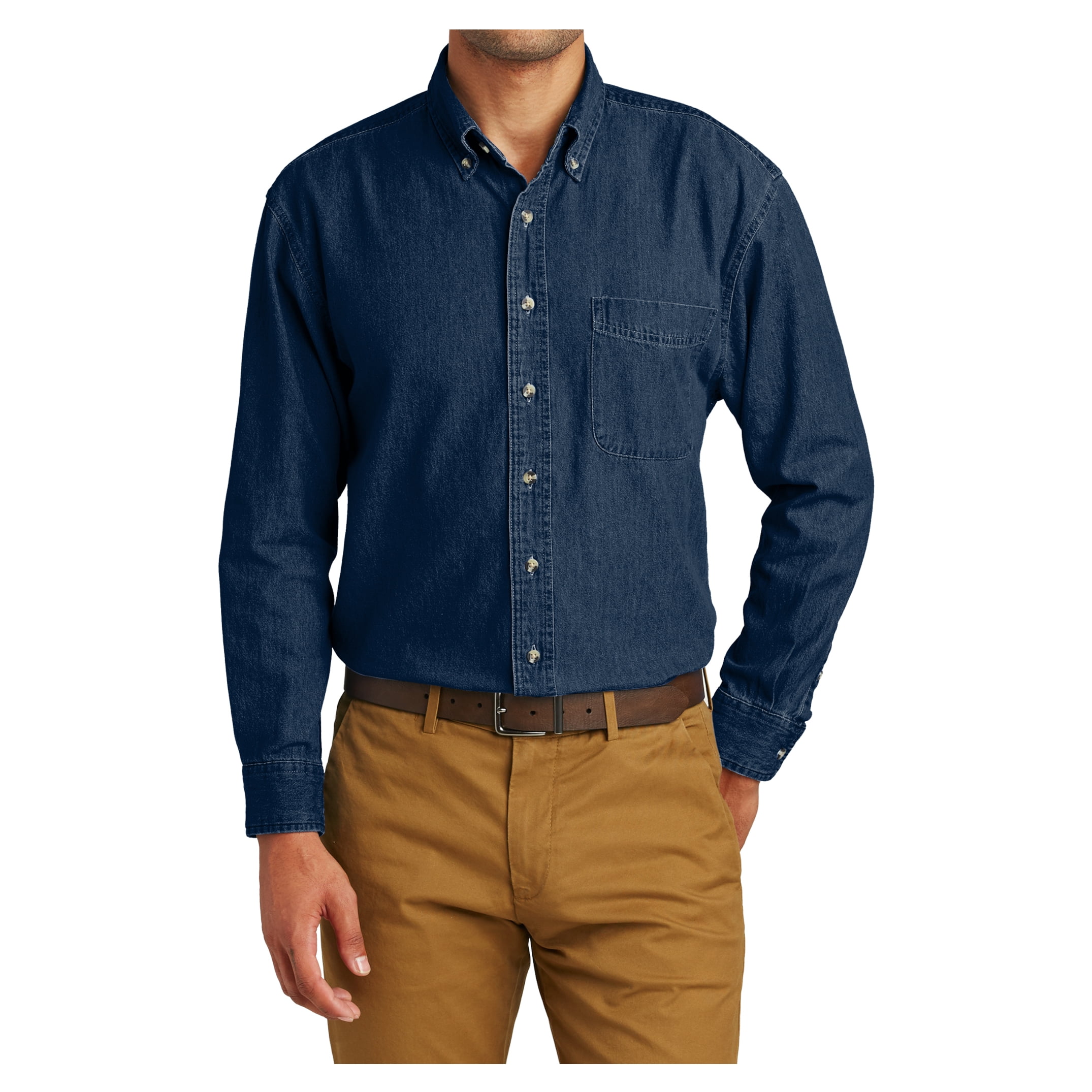 Button Up Collared Neck Long Sleeve Shirt main image 1