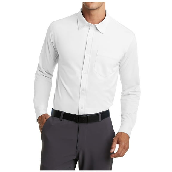 Yellow Rooster Male Dimension Knit Mens Dress Shirt White XL