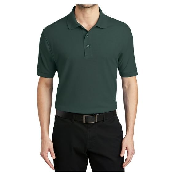 Yellow Rooster Male Silk Touch Polo Men Extended T-Shirts Dark Green XS