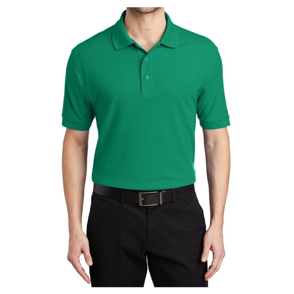 Yellow Rooster Male Silk Touch Polo Men Extended T-Shirts Kelly Green S