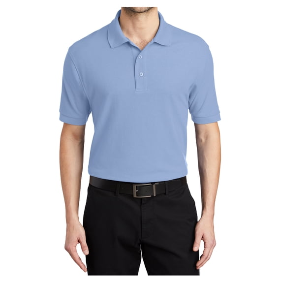 Yellow Rooster Male Silk Touch Polo Men Extended T-Shirts Light Blue 2XL