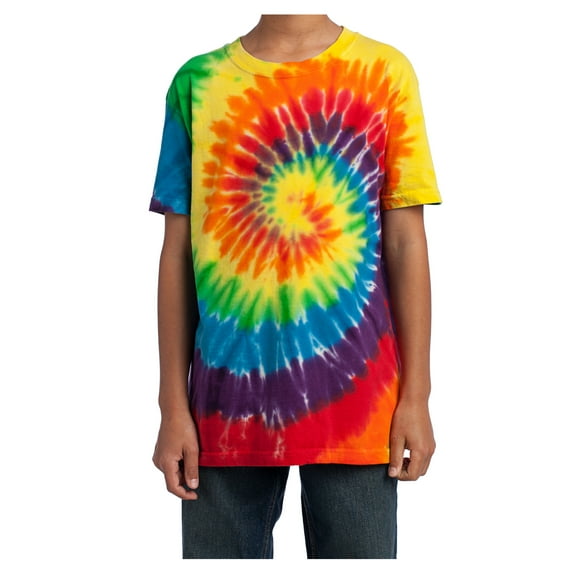 Yellow Rooster Male T-Shirts Little Boys Tie-Dye Rainbow S