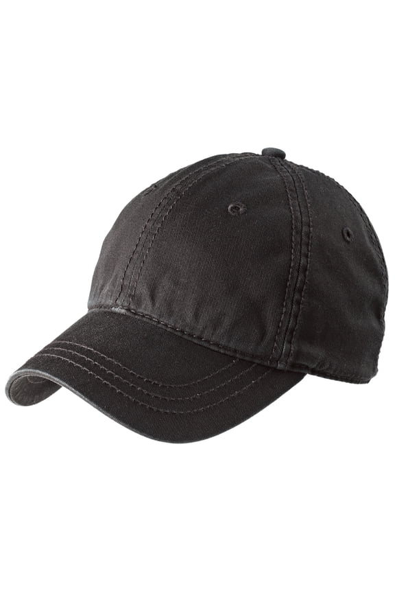 Male Thick Stitch Cotton Mens Baseball Cap Black OSFA