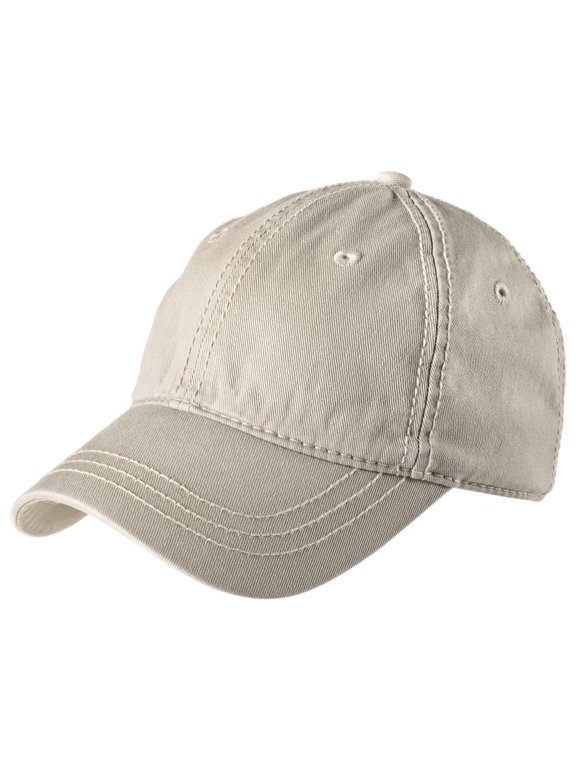 Male Thick Stitch Cotton Mens Baseball Cap Stone OSFA