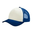 thumbnail image 1 of Yellow Rooster Men's 5-Panel Twill Foam Trucker Male Cap Ivory/ Royal, 1 of 2