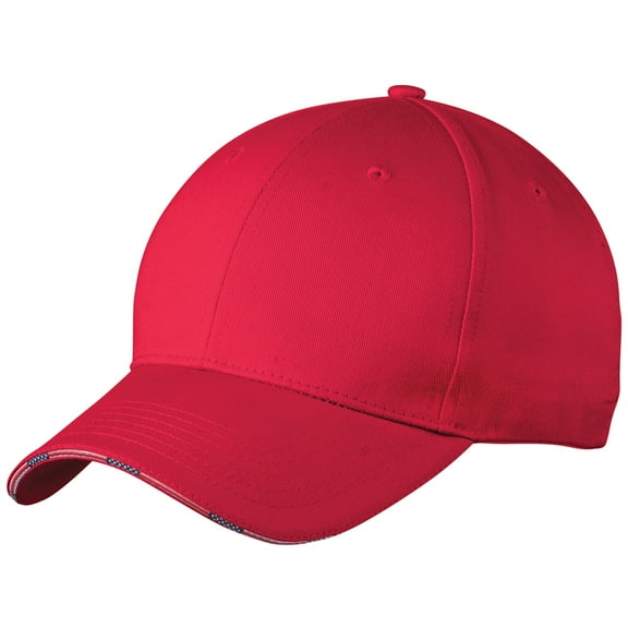 Yellow Rooster Men's Americana Flag Sandwich Cotton Cap Deep Red