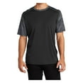 thumbnail image 1 of Yellow Rooster Men's CamoHex Colorblock Polyester T-Shirts Black/ Iron Grey 4XL, 1 of 4