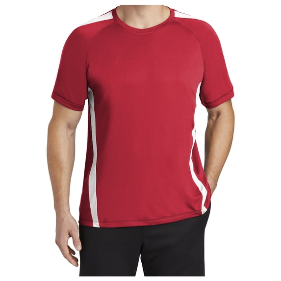 Yellow Rooster Men's Colorblock PosiCharge Competitor Tee True Red/ White XL