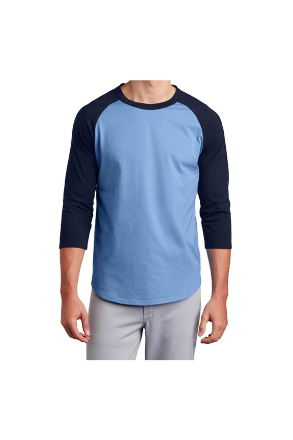 Men's Colorblock Raglan Jersey Carolina Blue/ Navy XS