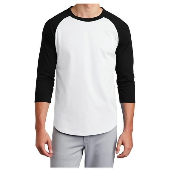 Yellow Rooster Men's Colorblock Raglan Jersey White/ Black 3XL
