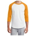 thumbnail image 1 of Yellow Rooster Men's Colorblock Raglan Jersey White/ Gold M, 1 of 6