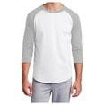 thumbnail image 1 of Yellow Rooster Men's Colorblock Raglan Jersey White/ Heather Grey XS, 1 of 6