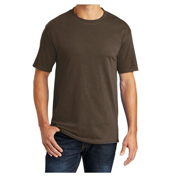 Yellow Rooster Men's Core Blend Cotton/Polyester Tee Shirt Brown M