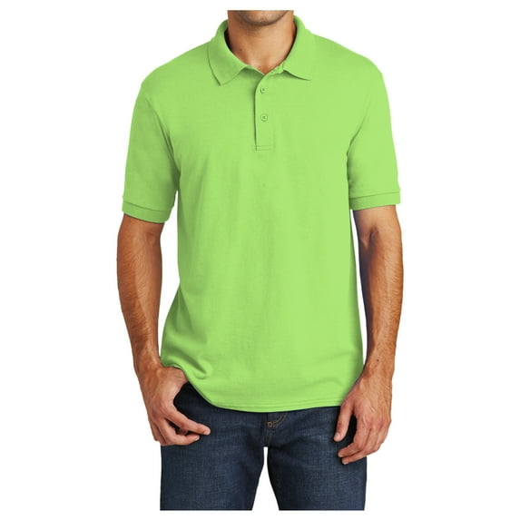 Yellow Rooster Men's Core Blend Jersey Knit Polo Lime 5XL