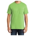 thumbnail image 1 of Yellow Rooster Men's Core Blend Pocket T-Shirts Lime M, 1 of 6