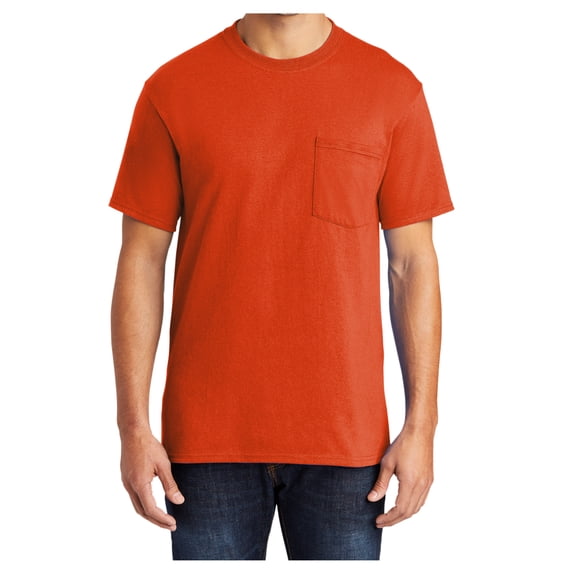 Yellow Rooster Men's Core Blend Pocket T-Shirts Orange XL