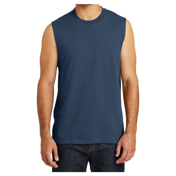 Yellow Rooster Men's Core Cotton Sleeveless Tee Navy M
